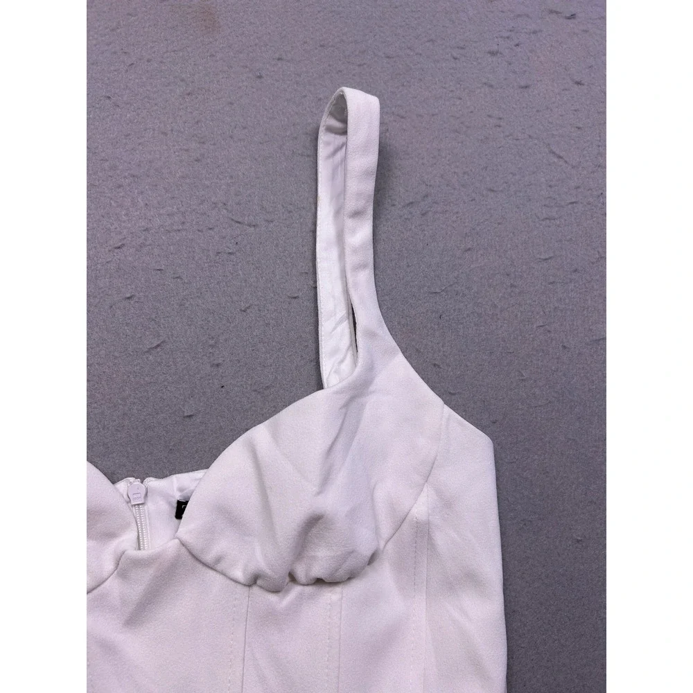 Zara Mini Dress Textured White M Womens